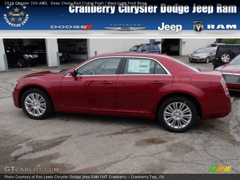 Deep Cherry Red Crystal Pearl / Black/Light Frost Beige 2013 Chrysler 300 AWD