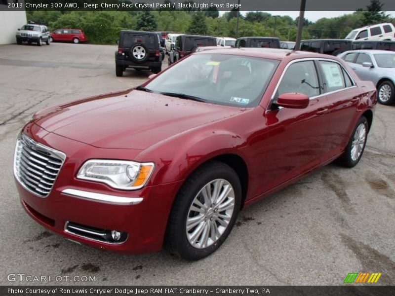 Deep Cherry Red Crystal Pearl / Black/Light Frost Beige 2013 Chrysler 300 AWD