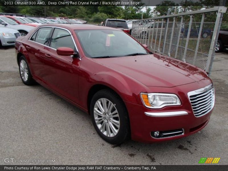 Deep Cherry Red Crystal Pearl / Black/Light Frost Beige 2013 Chrysler 300 AWD