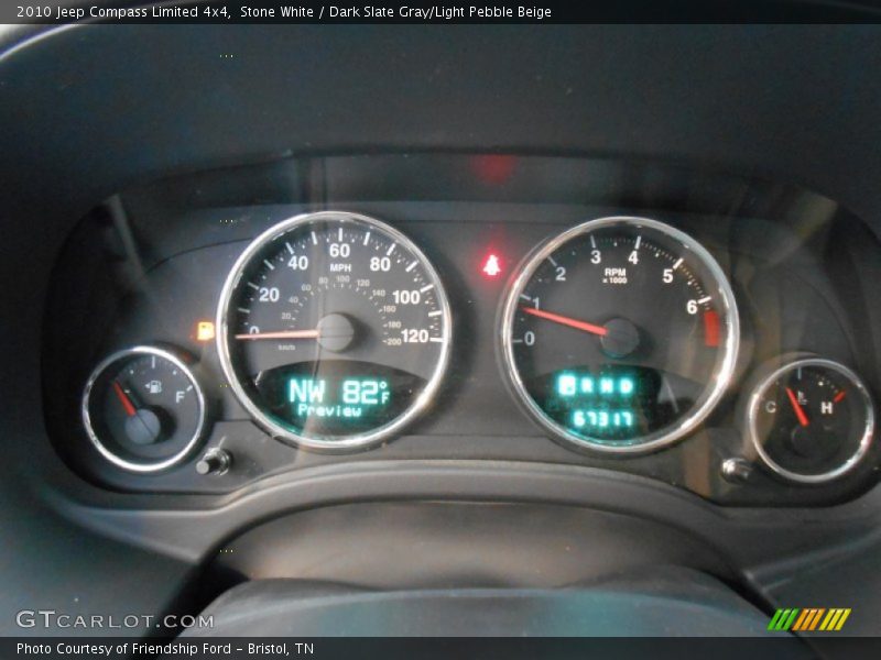 Stone White / Dark Slate Gray/Light Pebble Beige 2010 Jeep Compass Limited 4x4