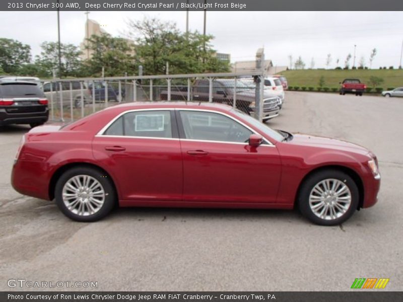 Deep Cherry Red Crystal Pearl / Black/Light Frost Beige 2013 Chrysler 300 AWD
