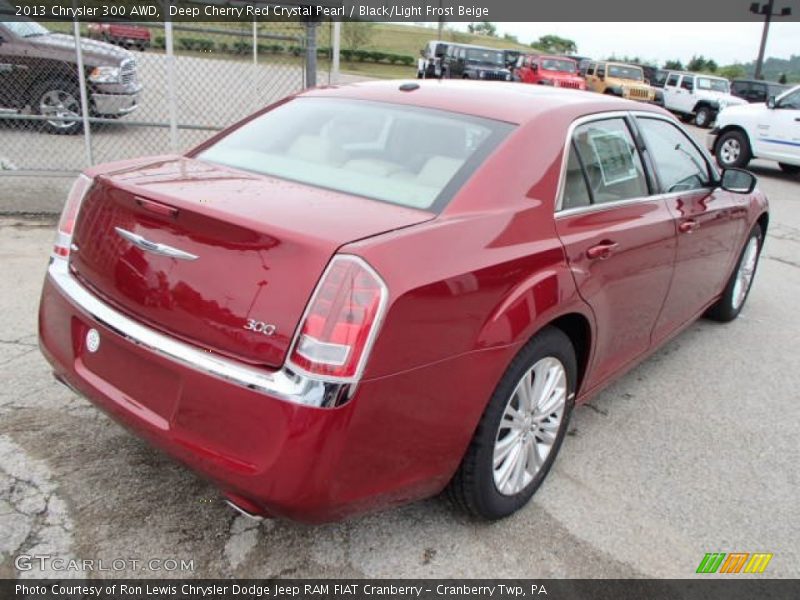 Deep Cherry Red Crystal Pearl / Black/Light Frost Beige 2013 Chrysler 300 AWD