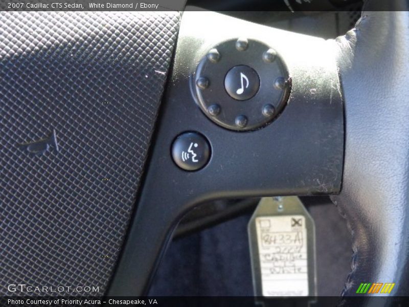 White Diamond / Ebony 2007 Cadillac CTS Sedan