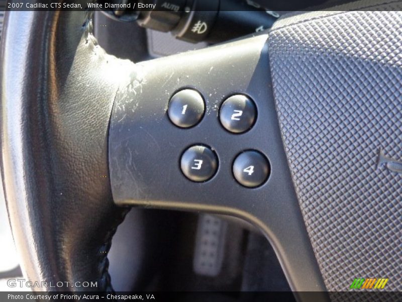 White Diamond / Ebony 2007 Cadillac CTS Sedan