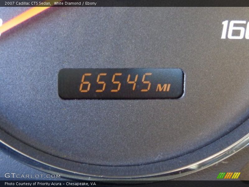 White Diamond / Ebony 2007 Cadillac CTS Sedan