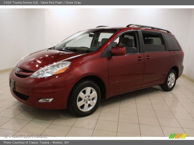 Salsa Red Pearl / Stone Gray 2006 Toyota Sienna XLE