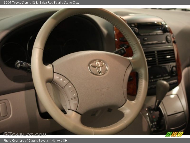 Salsa Red Pearl / Stone Gray 2006 Toyota Sienna XLE
