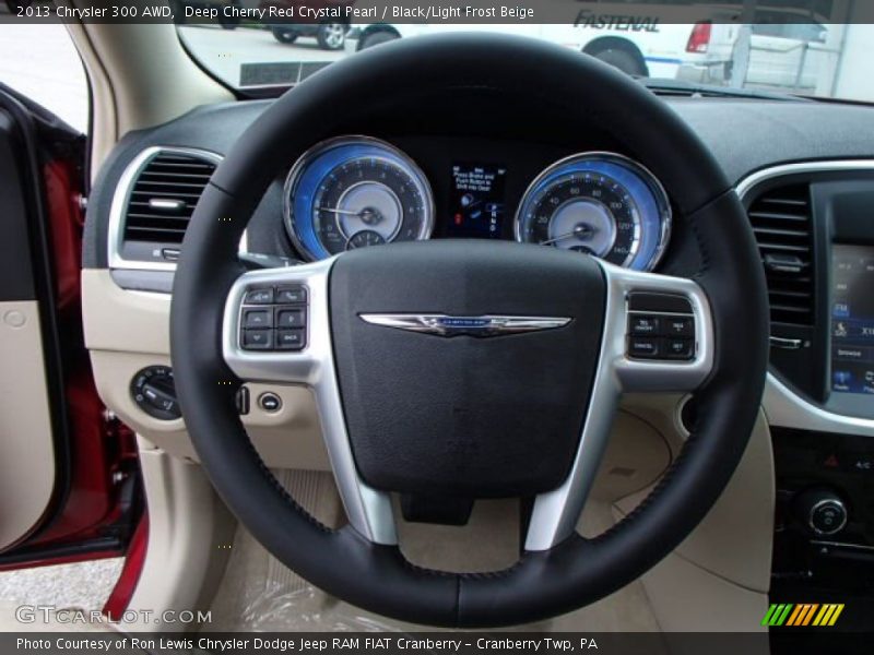 Deep Cherry Red Crystal Pearl / Black/Light Frost Beige 2013 Chrysler 300 AWD