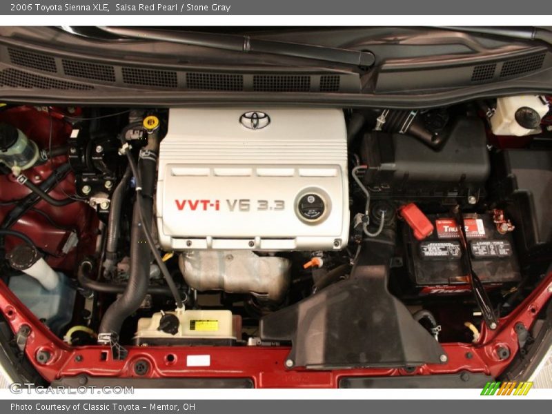 Salsa Red Pearl / Stone Gray 2006 Toyota Sienna XLE