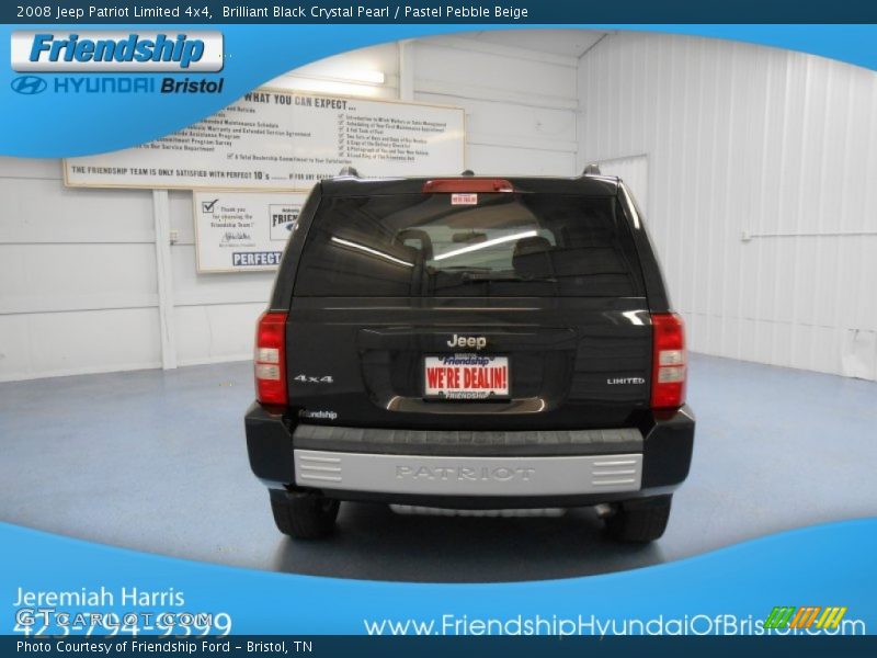 Brilliant Black Crystal Pearl / Pastel Pebble Beige 2008 Jeep Patriot Limited 4x4