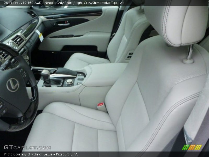Nebula Gray Pearl / Light Gray/Shimamoku Espresso 2013 Lexus LS 460 AWD