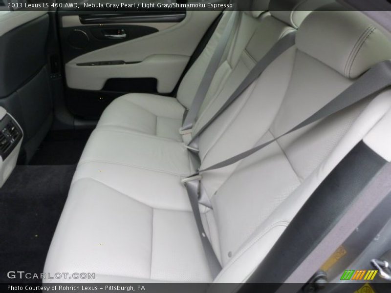 Nebula Gray Pearl / Light Gray/Shimamoku Espresso 2013 Lexus LS 460 AWD