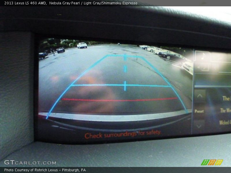 Nebula Gray Pearl / Light Gray/Shimamoku Espresso 2013 Lexus LS 460 AWD