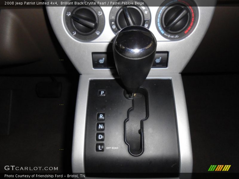 Brilliant Black Crystal Pearl / Pastel Pebble Beige 2008 Jeep Patriot Limited 4x4