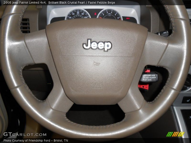 Brilliant Black Crystal Pearl / Pastel Pebble Beige 2008 Jeep Patriot Limited 4x4