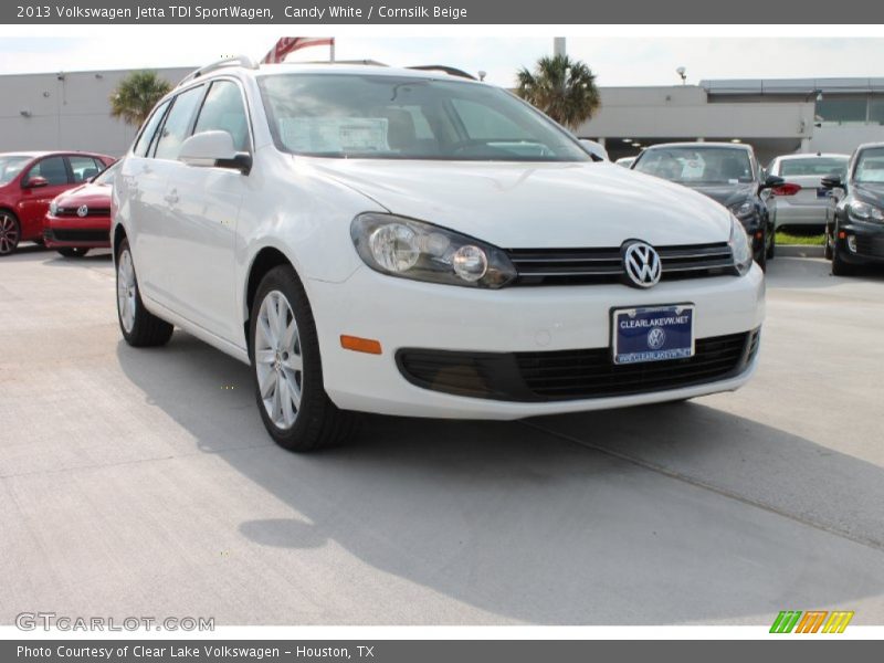 Candy White / Cornsilk Beige 2013 Volkswagen Jetta TDI SportWagen