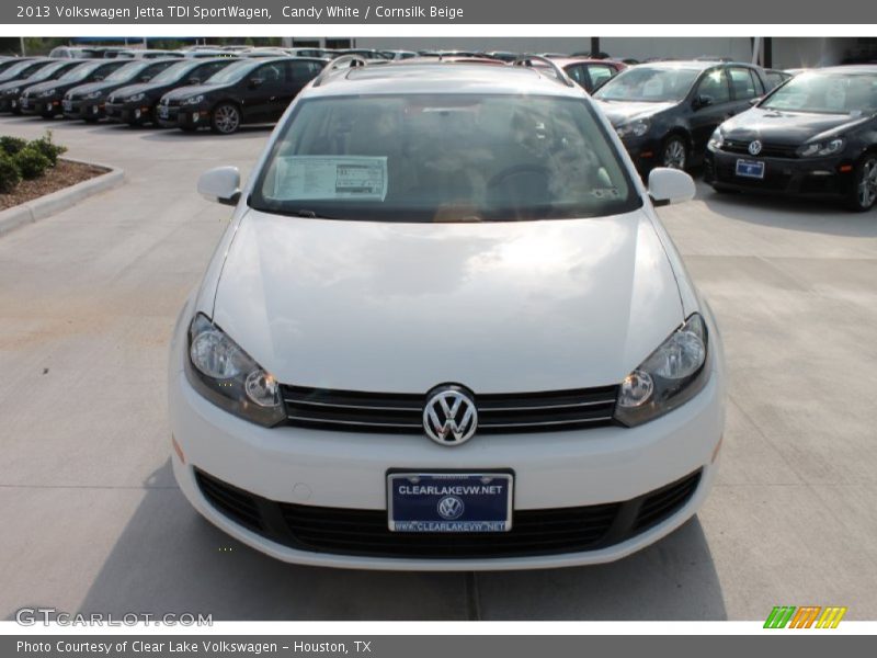 Candy White / Cornsilk Beige 2013 Volkswagen Jetta TDI SportWagen