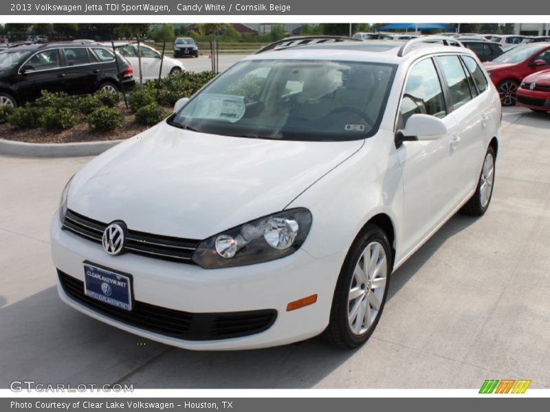 Candy White / Cornsilk Beige 2013 Volkswagen Jetta TDI SportWagen