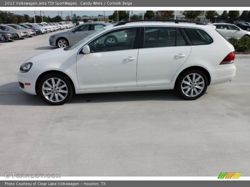 Candy White / Cornsilk Beige 2013 Volkswagen Jetta TDI SportWagen