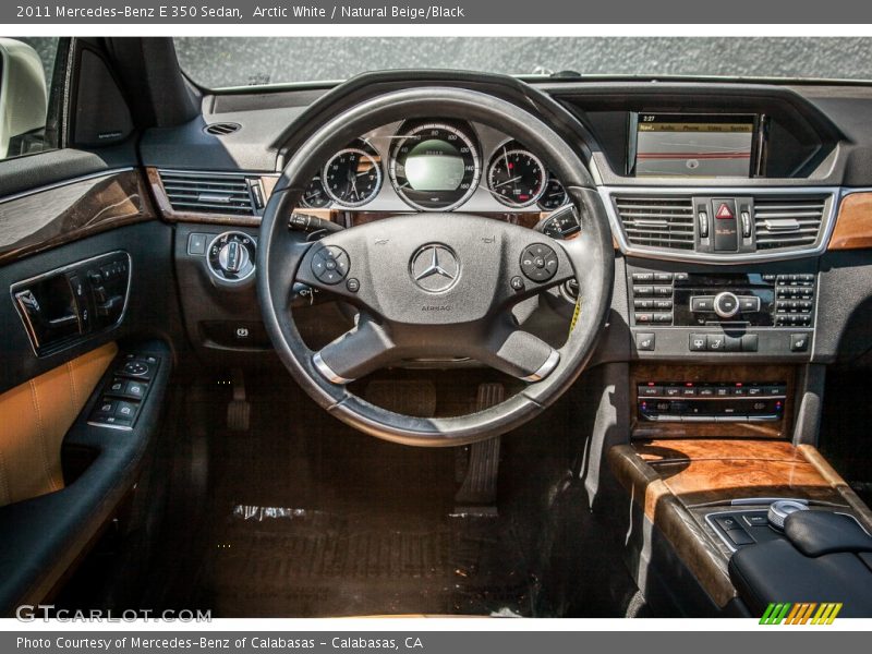 Arctic White / Natural Beige/Black 2011 Mercedes-Benz E 350 Sedan