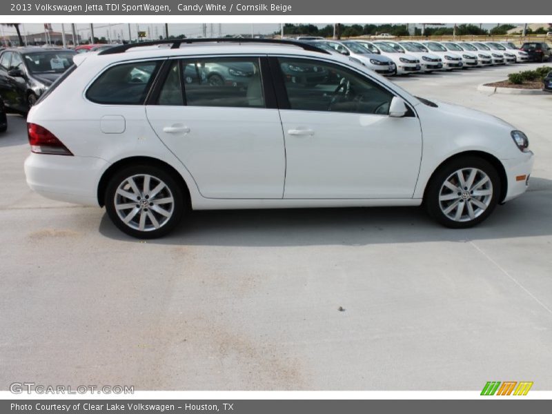 Candy White / Cornsilk Beige 2013 Volkswagen Jetta TDI SportWagen
