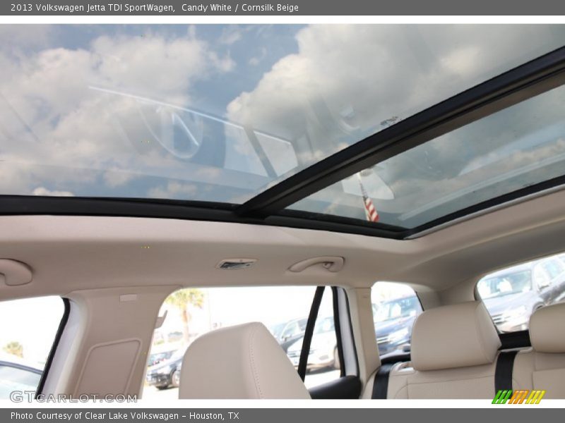 Candy White / Cornsilk Beige 2013 Volkswagen Jetta TDI SportWagen
