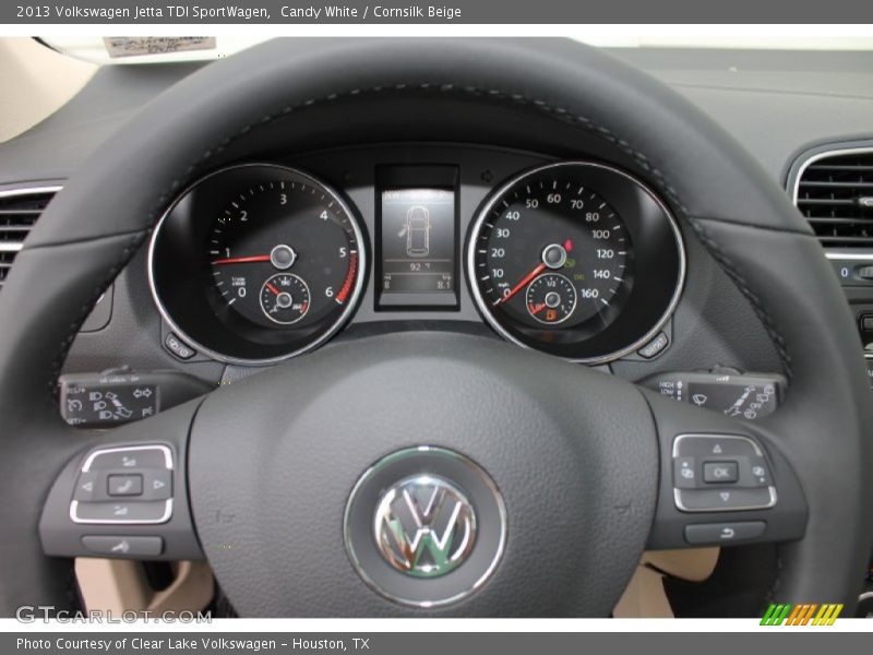 Candy White / Cornsilk Beige 2013 Volkswagen Jetta TDI SportWagen