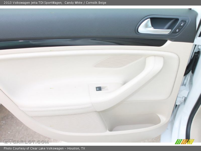 Candy White / Cornsilk Beige 2013 Volkswagen Jetta TDI SportWagen