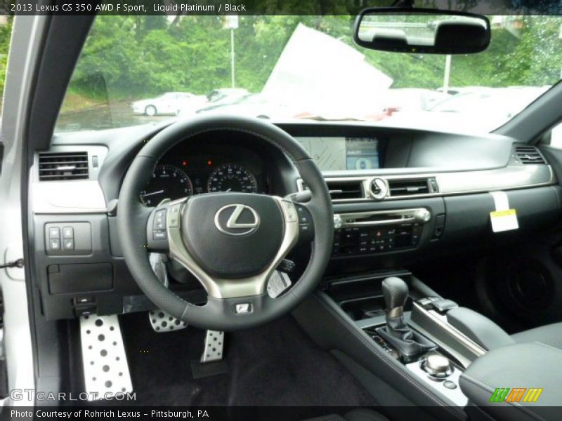 Liquid Platinum / Black 2013 Lexus GS 350 AWD F Sport