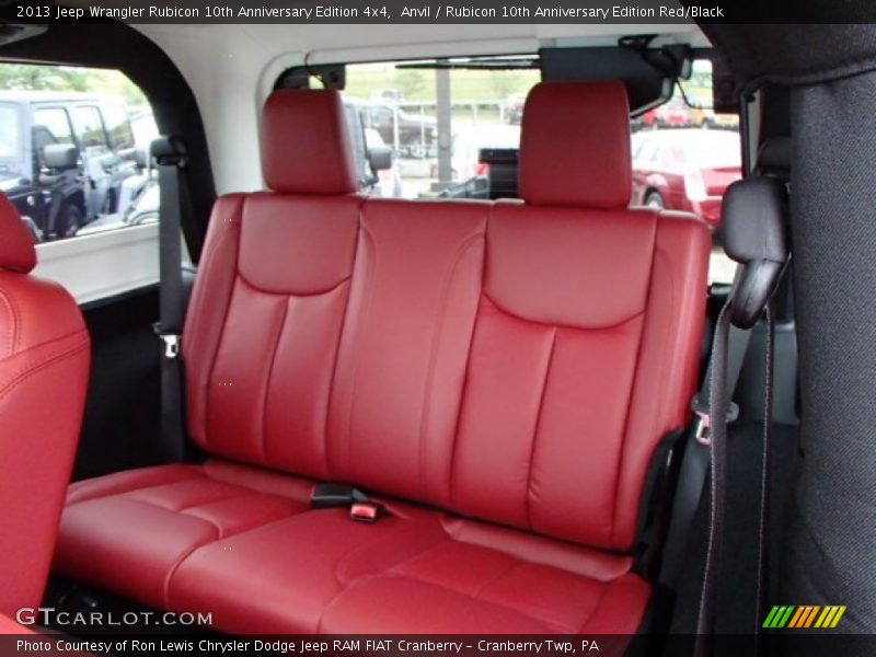 Rear Seat of 2013 Wrangler Rubicon 10th Anniversary Edition 4x4