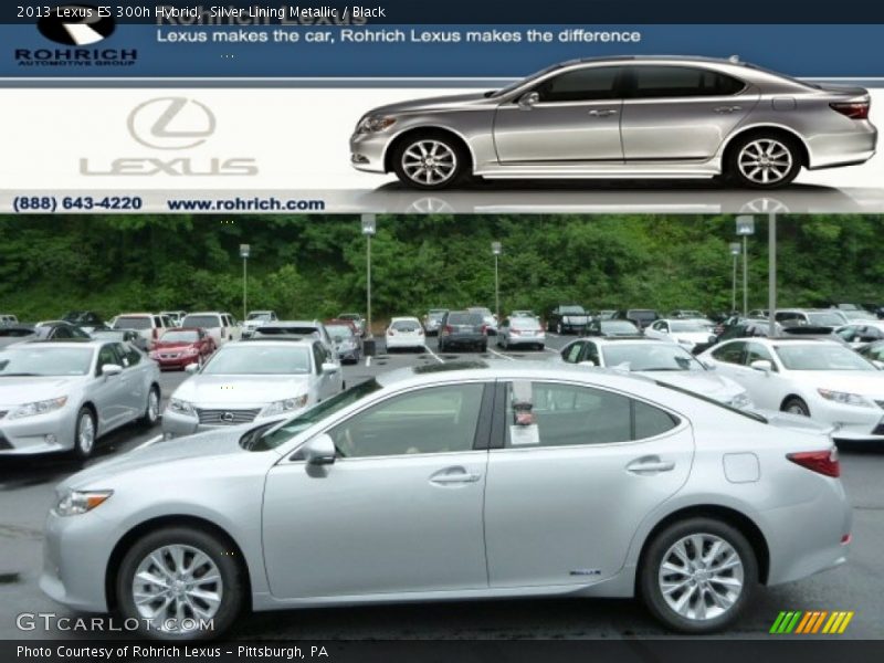 Silver Lining Metallic / Black 2013 Lexus ES 300h Hybrid