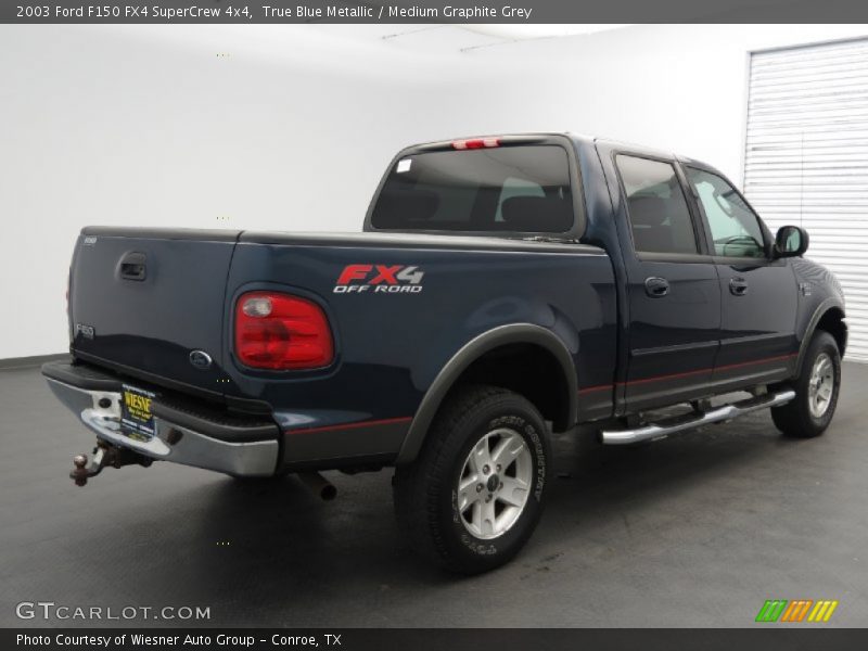 True Blue Metallic / Medium Graphite Grey 2003 Ford F150 FX4 SuperCrew 4x4