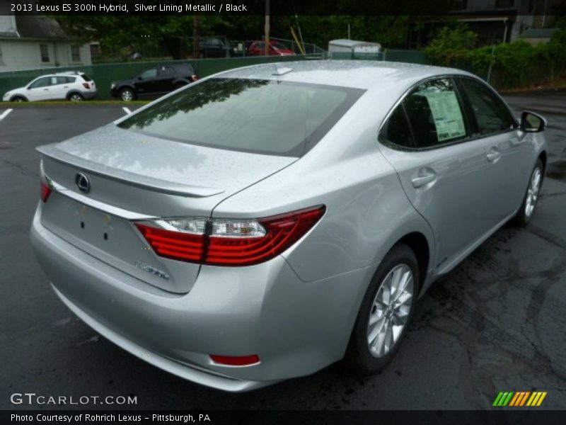 Silver Lining Metallic / Black 2013 Lexus ES 300h Hybrid