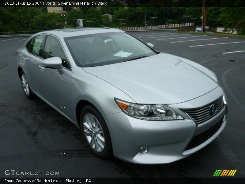 Silver Lining Metallic / Black 2013 Lexus ES 300h Hybrid