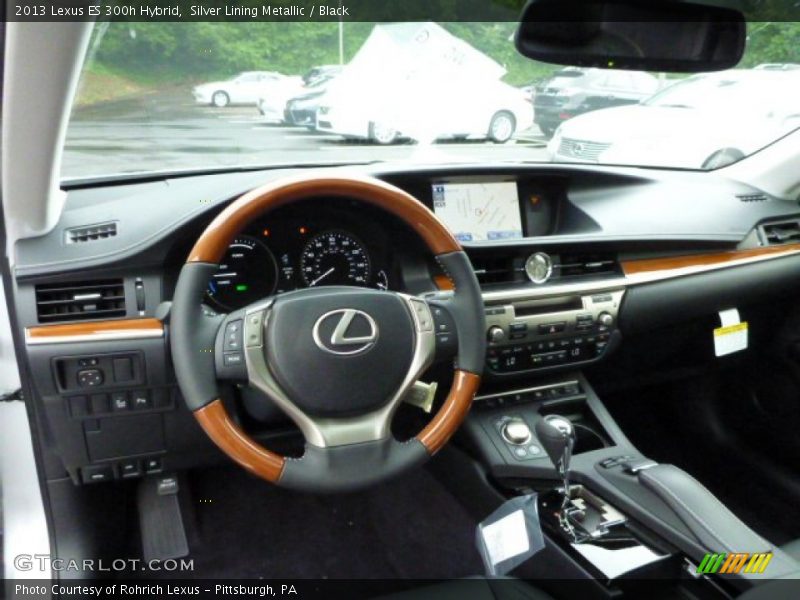 Silver Lining Metallic / Black 2013 Lexus ES 300h Hybrid
