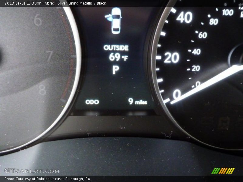 Silver Lining Metallic / Black 2013 Lexus ES 300h Hybrid