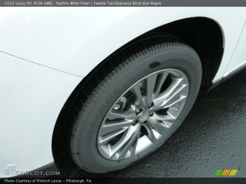 Starfire White Pearl / Saddle Tan/Espresso Birds Eye Maple 2013 Lexus RX 450h AWD