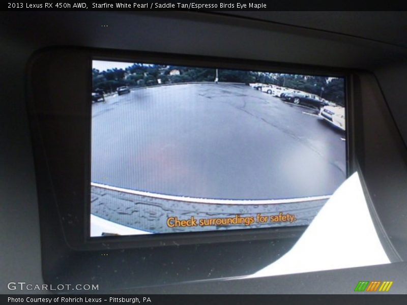 Starfire White Pearl / Saddle Tan/Espresso Birds Eye Maple 2013 Lexus RX 450h AWD