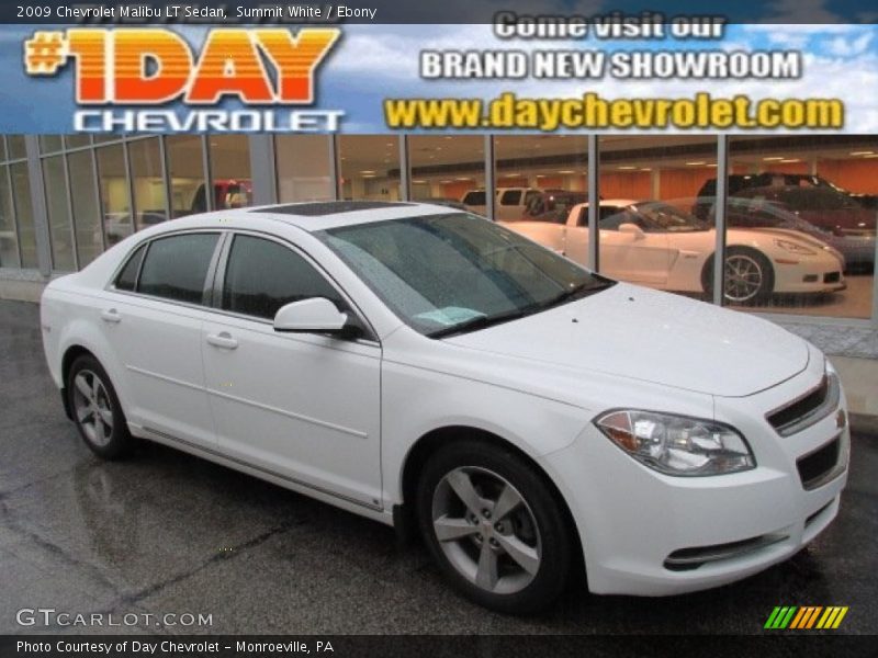 Summit White / Ebony 2009 Chevrolet Malibu LT Sedan