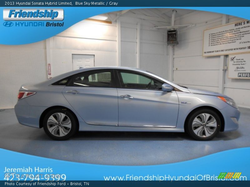 Blue Sky Metallic / Gray 2013 Hyundai Sonata Hybrid Limited