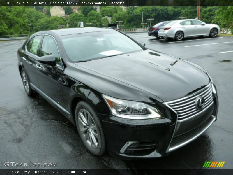 Obsidian Black / Black/Shimamoku Espresso 2013 Lexus LS 460 AWD
