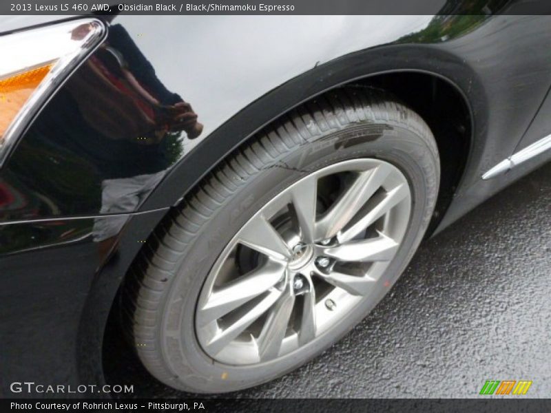 Obsidian Black / Black/Shimamoku Espresso 2013 Lexus LS 460 AWD