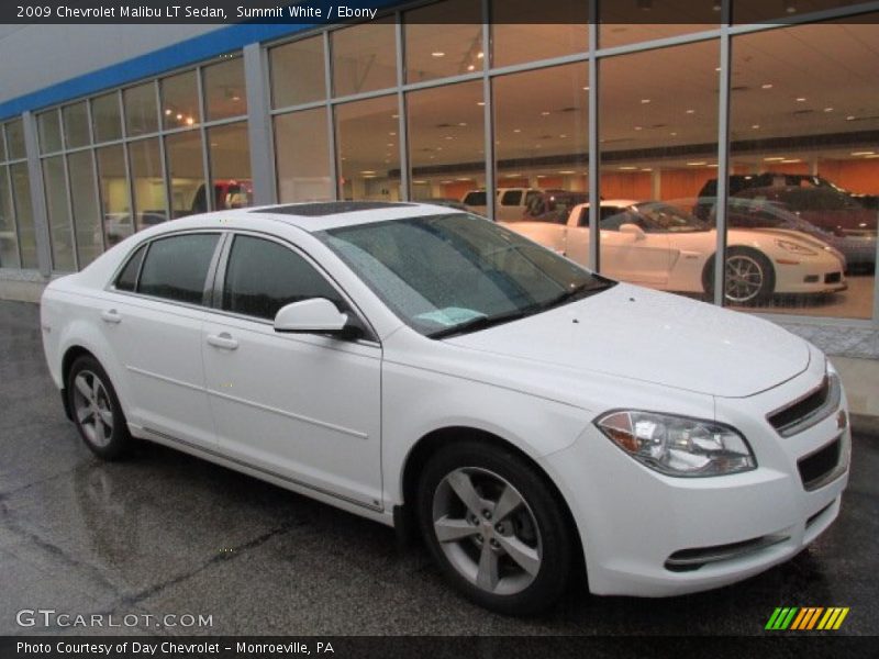 Summit White / Ebony 2009 Chevrolet Malibu LT Sedan