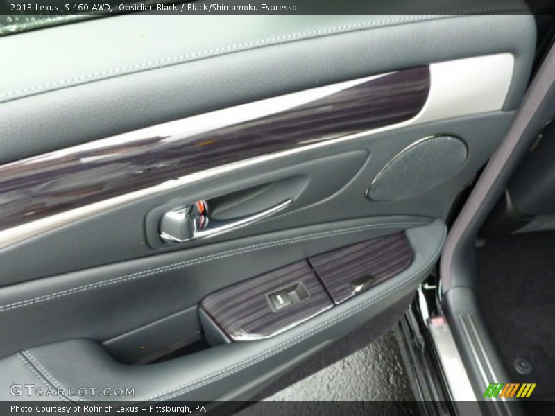 Obsidian Black / Black/Shimamoku Espresso 2013 Lexus LS 460 AWD