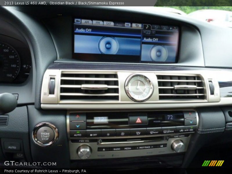 Obsidian Black / Black/Shimamoku Espresso 2013 Lexus LS 460 AWD