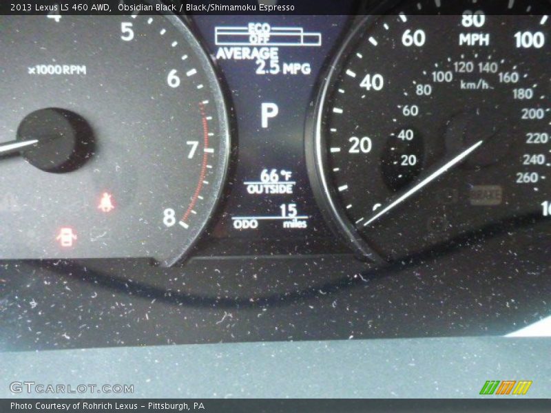 Obsidian Black / Black/Shimamoku Espresso 2013 Lexus LS 460 AWD