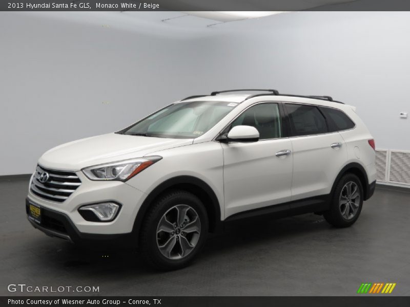 Monaco White / Beige 2013 Hyundai Santa Fe GLS