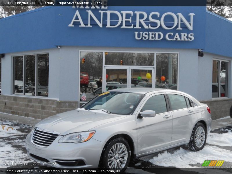 Bright Silver Metallic / Black 2012 Chrysler 200 LX Sedan