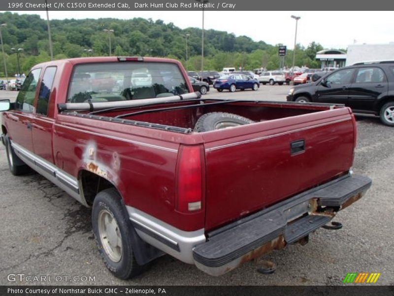 Dark Hunt Club Red Metallic / Gray 1996 Chevrolet C/K C1500 Extended Cab