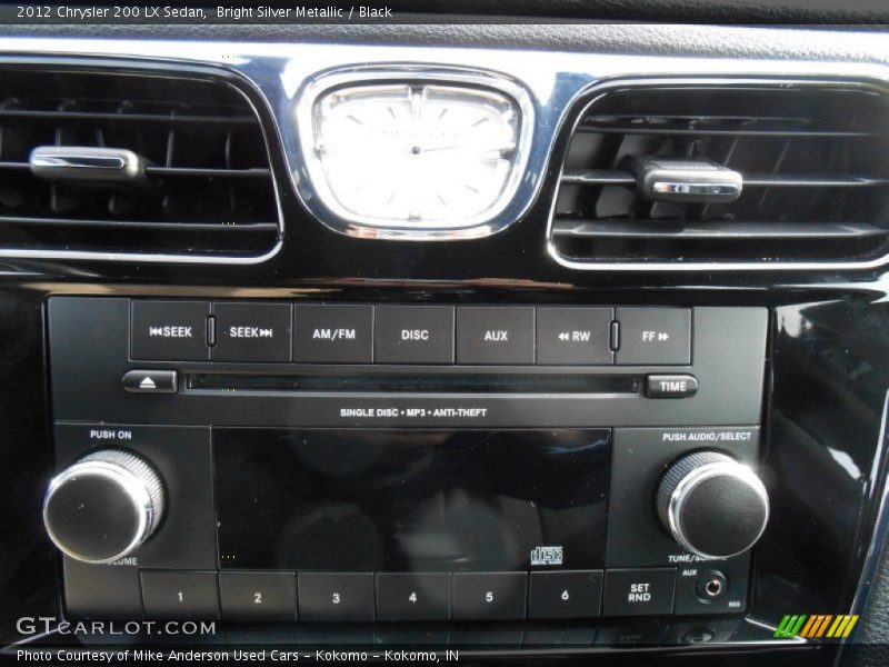 Bright Silver Metallic / Black 2012 Chrysler 200 LX Sedan